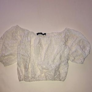 Eyelet Crop Top